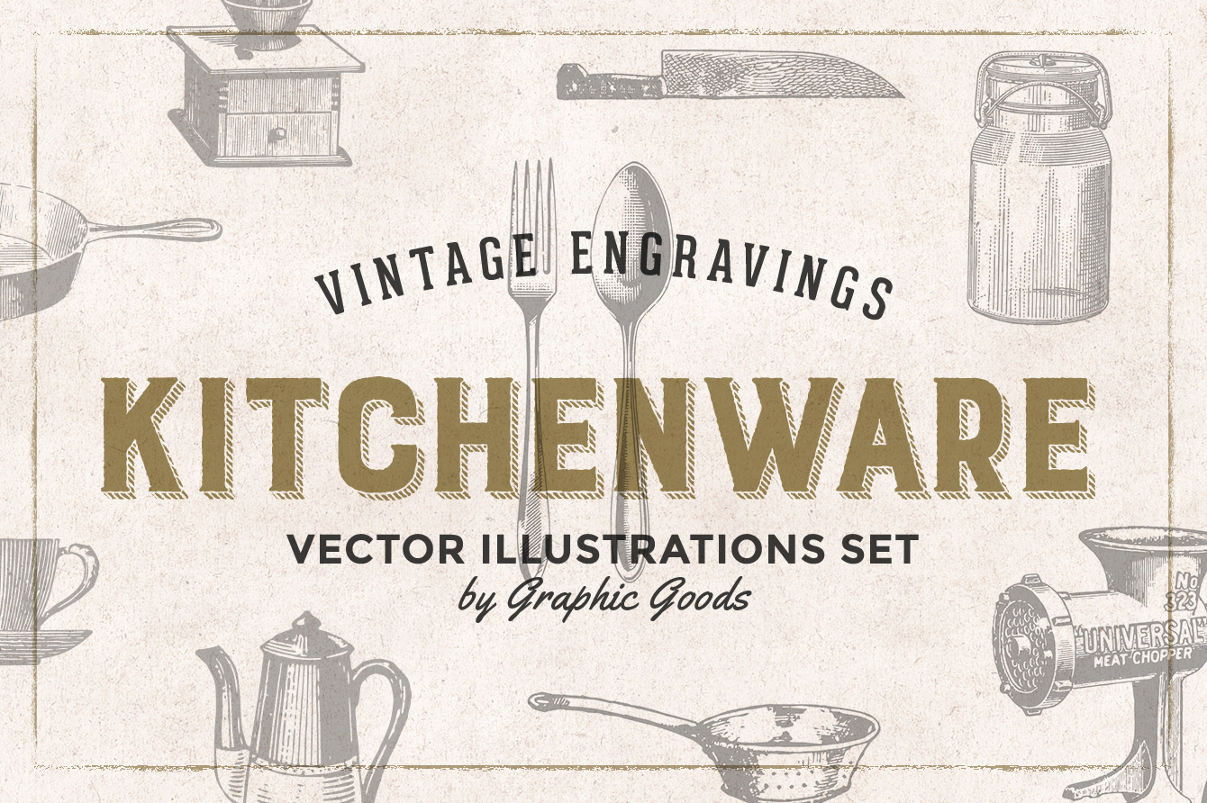 Kitchenware – Vintage Engraving Illustrations 01