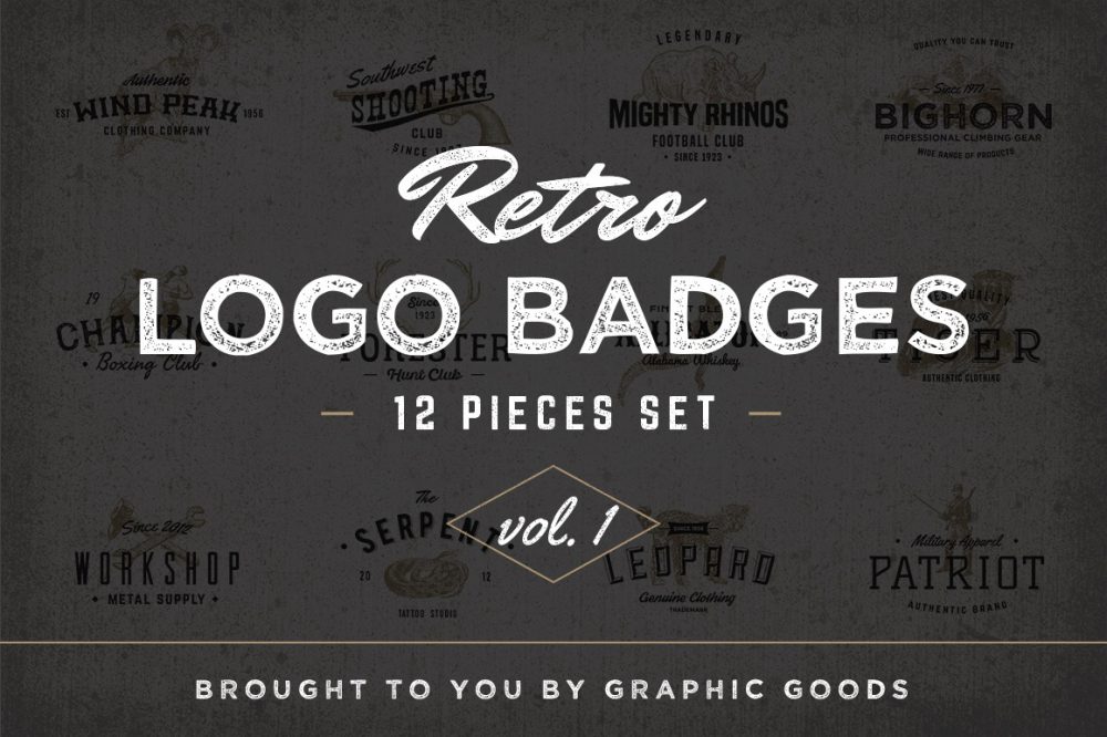 Retro Logo Badges vol I 01