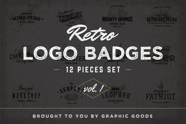 Retro Logo Badges vol I 01