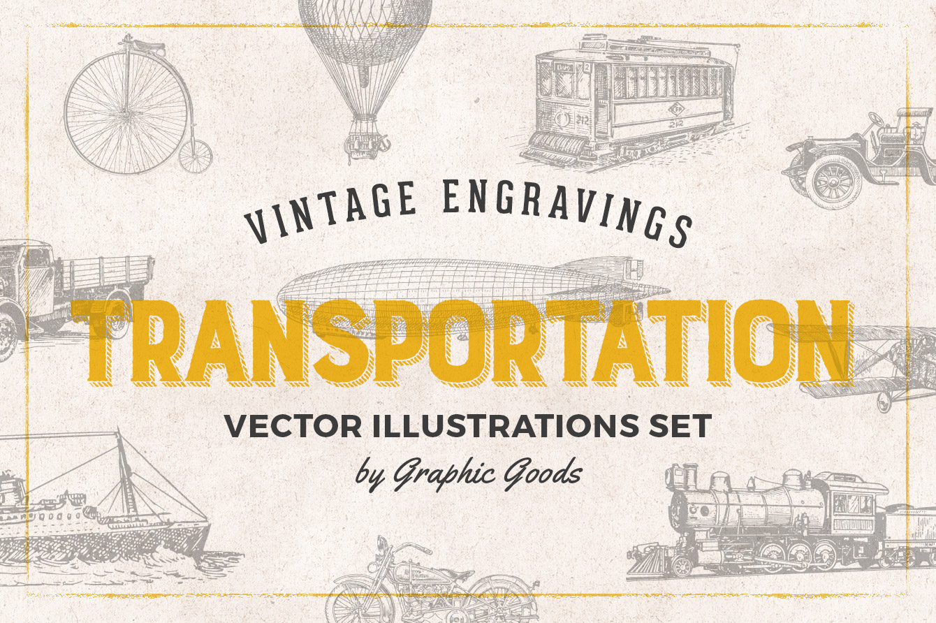 Transportation – Vintage Engraving Illustrations 01
