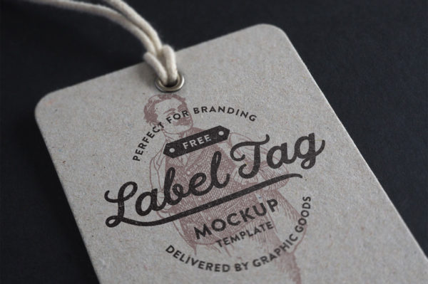 Free Label Tag Mockup by GraphicGoods