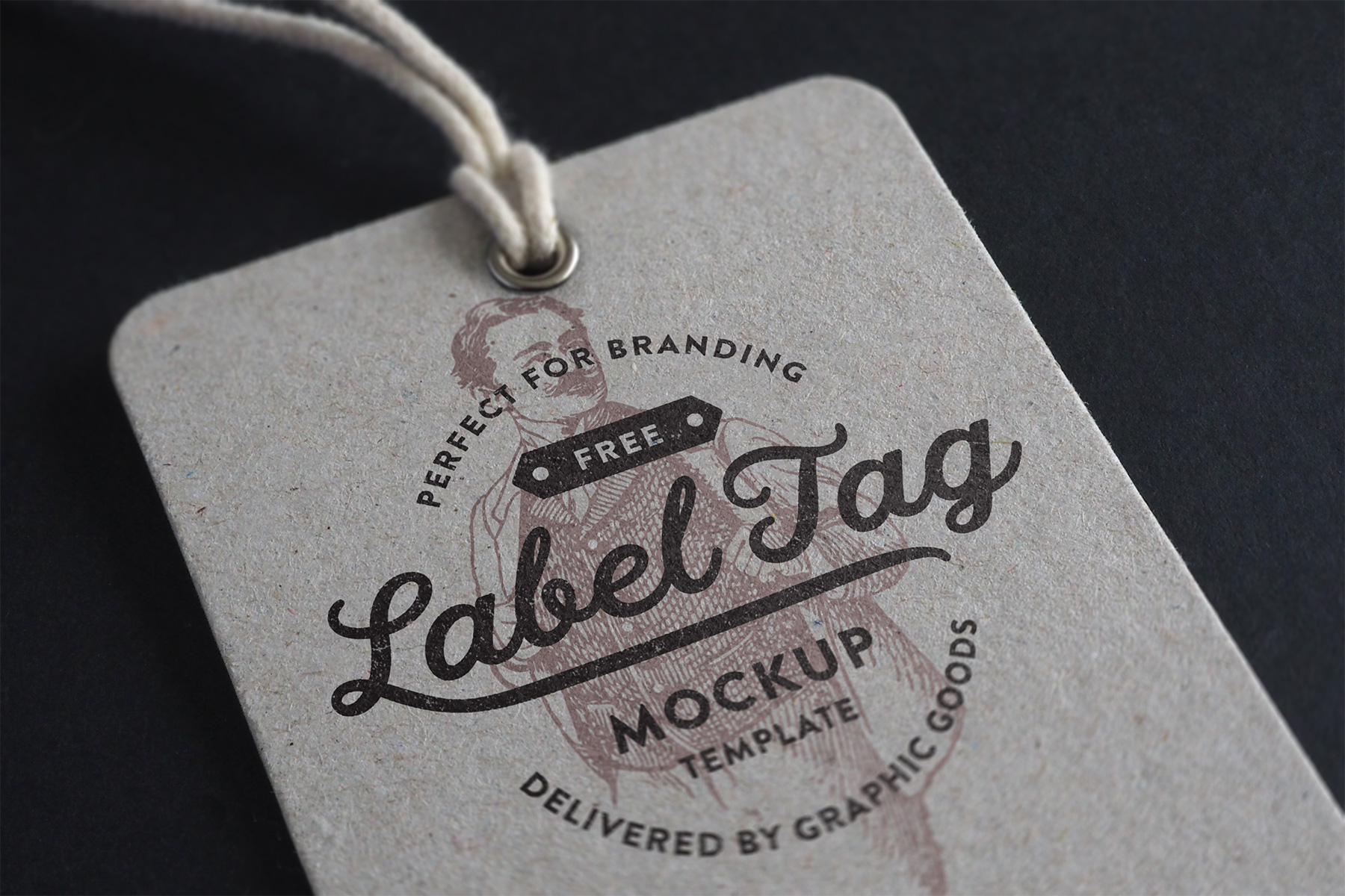 Free Label Tag Mockup by GraphicGoods