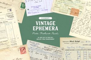 Free Vintage Ephemera Textures preview 01