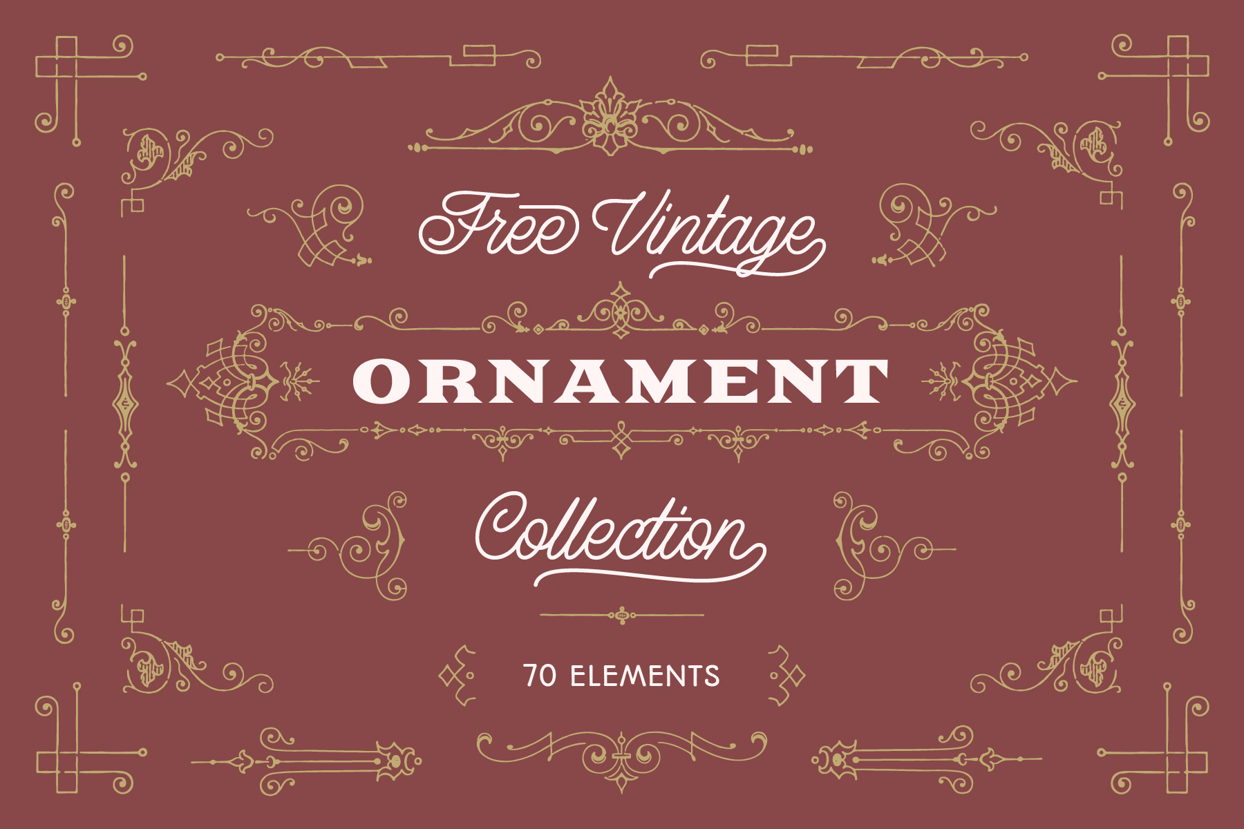 Free Vintage Ornaments 001