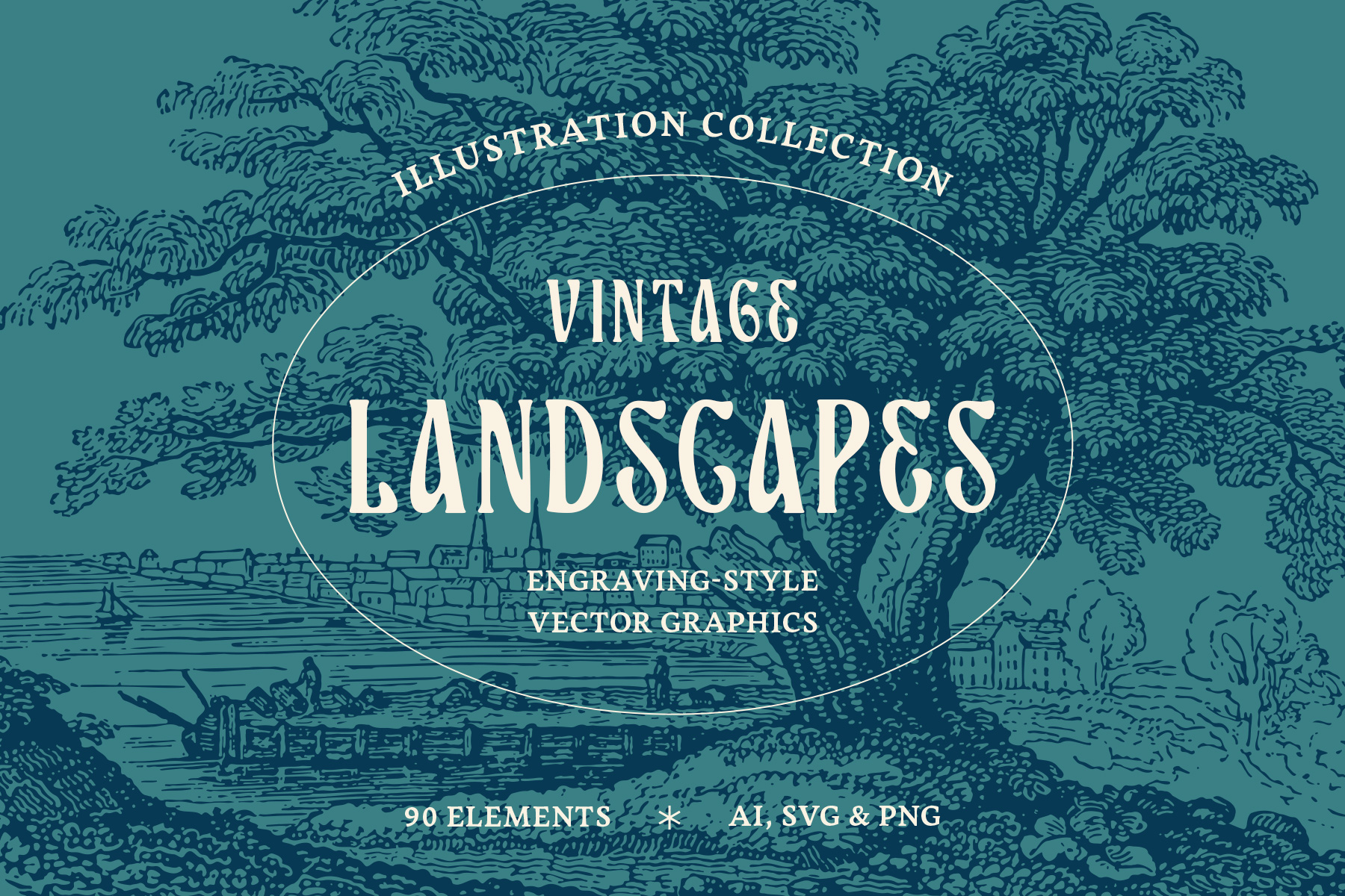 Vintage Landscapes by Graphic Goods preview 01