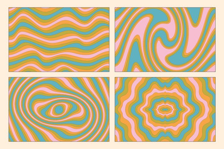 Groovy Psychedelic Backgrounds - Graphic Goods